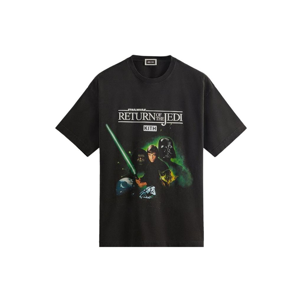Kith X Star Wars Luke Poster Vintage Tee Black Men Tops KHM031029-001