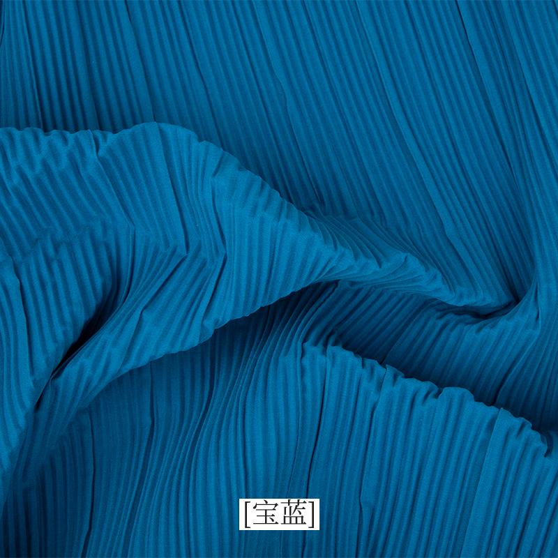 diy sewing wrinkled textile plain black white blue red pleated designer fabric by the meter for dress clothing background cloth