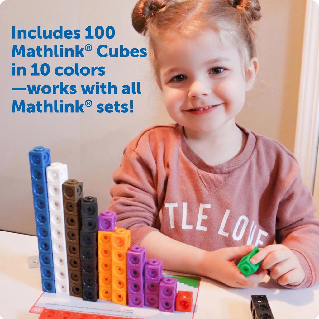 MathLink Series Math Puzzle Cube Blocks, 100 Pieces, LER9294, Authentic