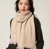 Delicate Twist Solid Color Wool Scarf Female Soft Couple Scarf