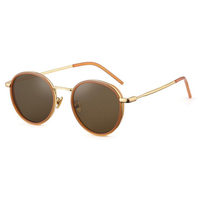 Retro Street Shooting Ladies Sunglasses Famous Luxury Brand Design Round Frame Women'S Glasses Prescription 0 -0.5 -0.75 To -6.0