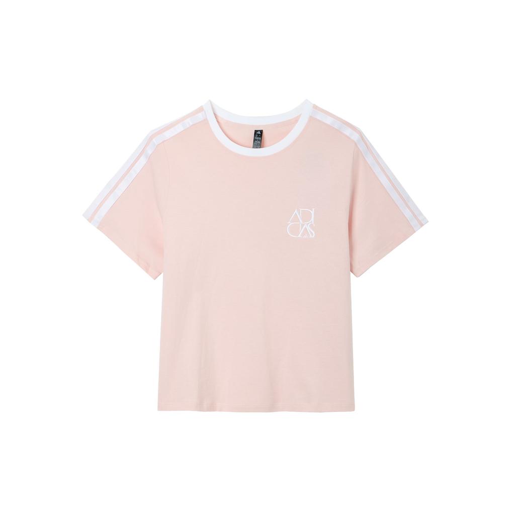 Adidas Comfortable Breathable Short Sleeve Regular T-Shirt Women tops Light-Pink JY7628