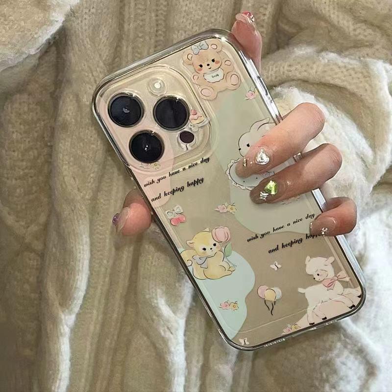 Akvarelové samolepky se zvířaty pro Apple 15/14/13/12/11/Pro/Promax/XS Max/XR/XS/XS.