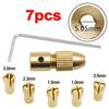 Mini Drill Chuck Self-Tightening Collet Set Brass Multi-size for Electric Power Tools Woodworking