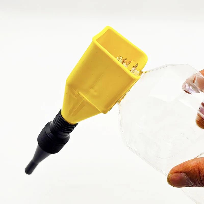 Car Refueling Funnel Universal Engine Oil Gasoline Filter Transfer Funnels Tool Foldable Portable Telescopic Funnels
