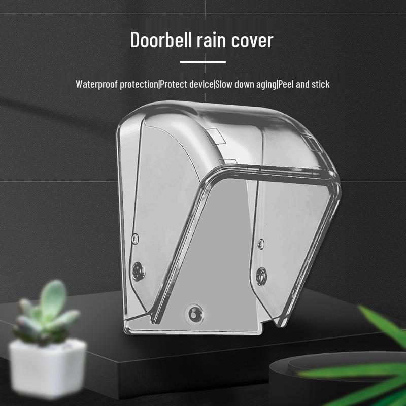 Vattentätt Utomhusdörrklocksskydd - Genomskinligt Regnskydd för Hemmabruk