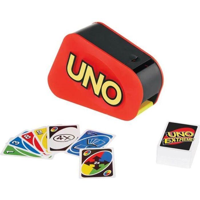 Uno Extrême, Jeu de Cartes Famille - Dès 7 ans GXY75 - Mattel Games