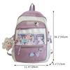 Kawaii Backpack with Pins Kawaii School Backpack Cute Aesthetic Backpack Cute Kawaii Backpack for Teenage Girls Trave