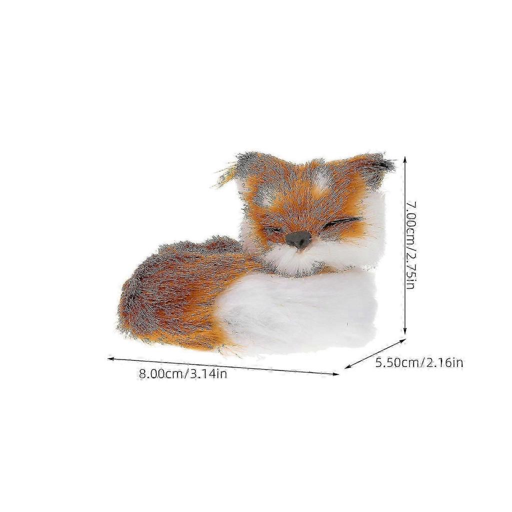 2026 Best!! Fox Stuffed Animal Ornament For Indoor Use Suitable For Children And Animal Enthusiasts 1Set