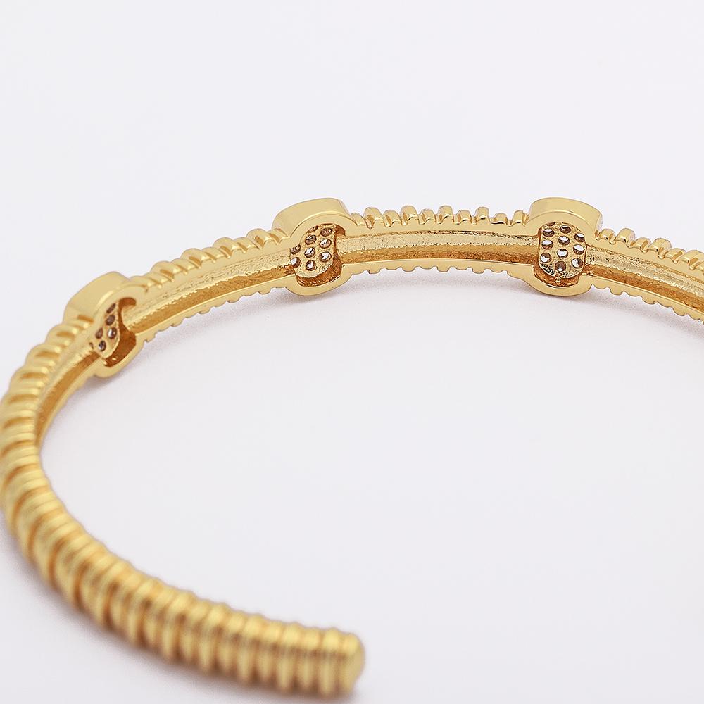 AIBEF New Fashion 8 Styles Punk Copper Zircon Bracelet for Women Crystal Open Cuff Bangles Accessories Jewelry Gift Dropshipping