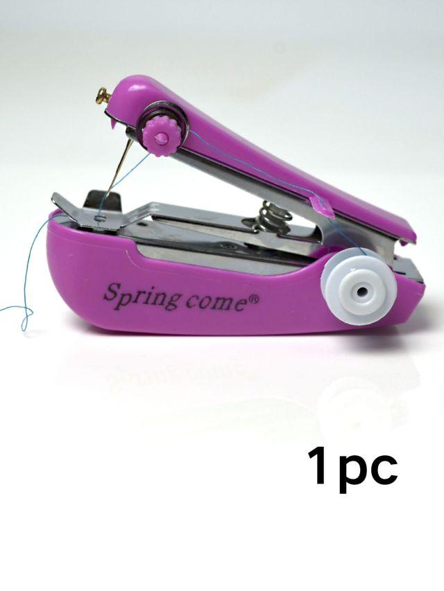 Mini machine à coudre manuelle portable, 1/2 pièces, pour la maison, pour l'extérieur, les voyages, galvanisée