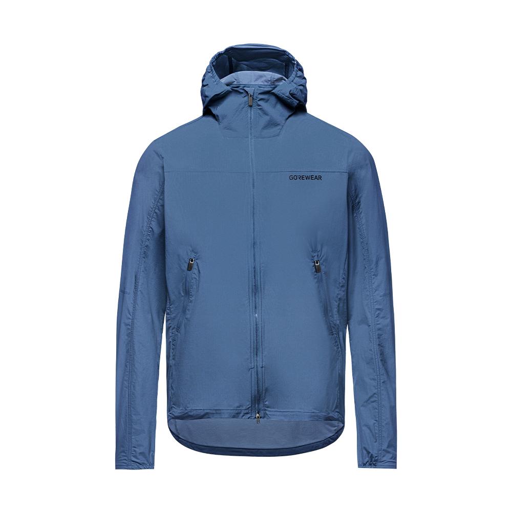 Gorewear Funflow Hooded Windbreaker Jacket - Cargo Blue (Men'S)