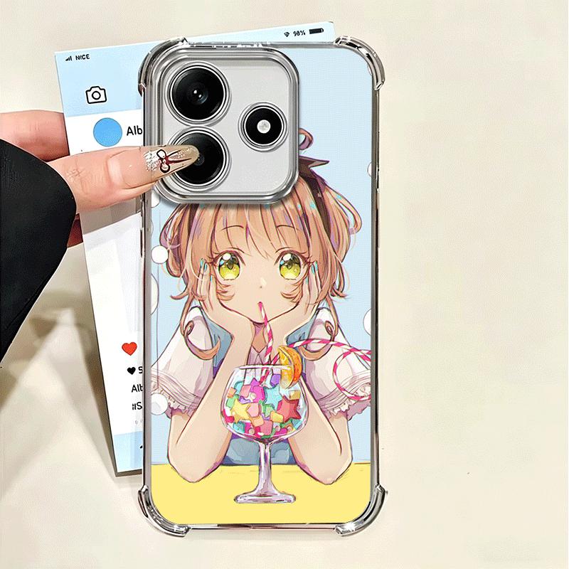 

Мягкий чехол для телефона с аниме CardCaptor Sakura для Xiaomi Poco X7 X8 Pro Max X6 X5 X3 F8 Ultra F7 M8 M7 M5S Redmi 15C 15A 15 14C 13C 12 Xiaomi Redmi 13