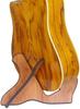 Miwayer Guitar Stand, Thick Wood, Universal 0.12" Soft Leather, Safe, Non-Slip, Portable, with Strings, Wooden Guitar Rack for Acoustic, Classical,