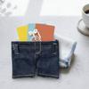 Portofel Retro Mini în Formă de Blugi Dimensiune Compactă Pliabil Geantă pentru Mărunțișor Suport pentru Carduri Buzunar Pantaloni Bărbați