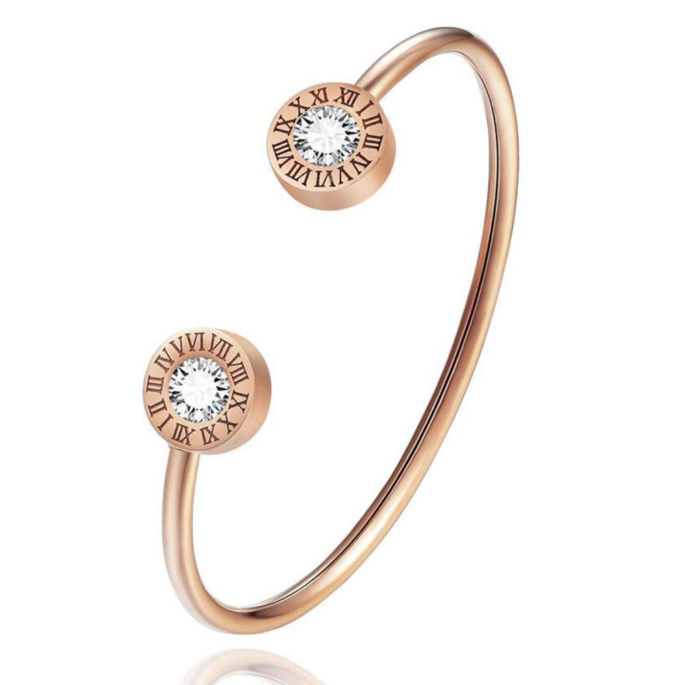 

Adjustable Open Stainless Steel Bracelet Bangles 3 Color Cuff Bracelets for Women Jewelry Gift for Girls 56-58mm Яскраво-рожевий