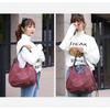 Canvas Bag Women's Bag Fashion with Artistic Simple Single Shoulder Handbag Multi-layer Leisure Large Bag