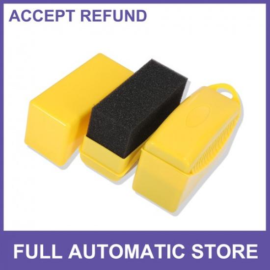 

TWO Car Tire Tyre Wheel Shine Pad Sponge Foam Brush Waxing Polishing Universal