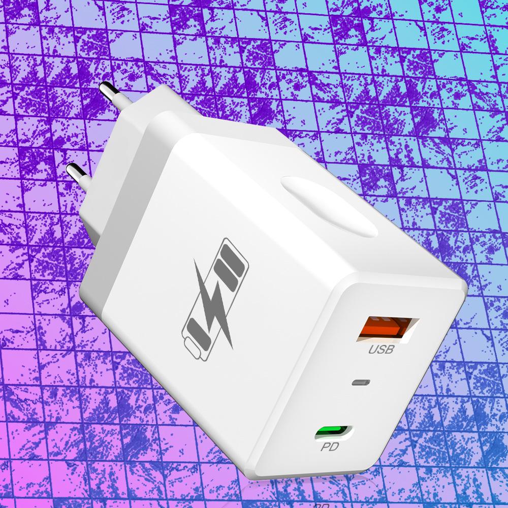 Thumbprint 2.4A Dual USB Charger - US, EU, KR, UK Plug for Mobile Devices