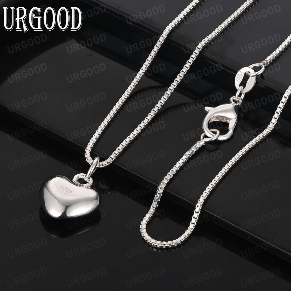 925 Sterling Silver Fashion Heart-Shaped Pendant Necklace - Exquisite Wedding Jewelry