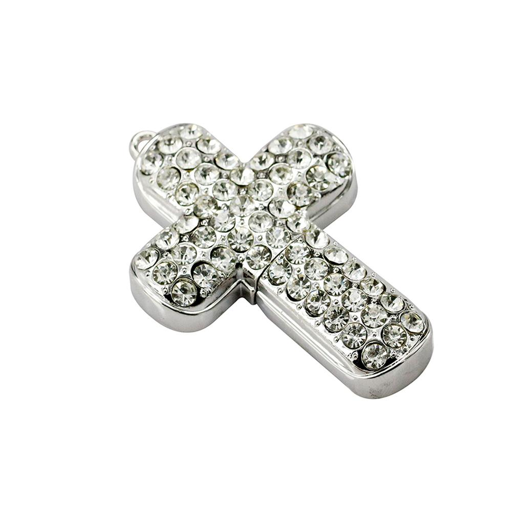 USB 3.0 High Speed External Storage USB Flash Drive 16GB 32GB Metal Pendrive 64GB 128GB 256GB Crystal Jewelry Cross Memory Stick