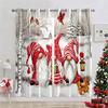 Christmas Snowman Car Curtains European American Style Red Living Room Bedroom Balcony Window Decoration Curtains 2 Panels