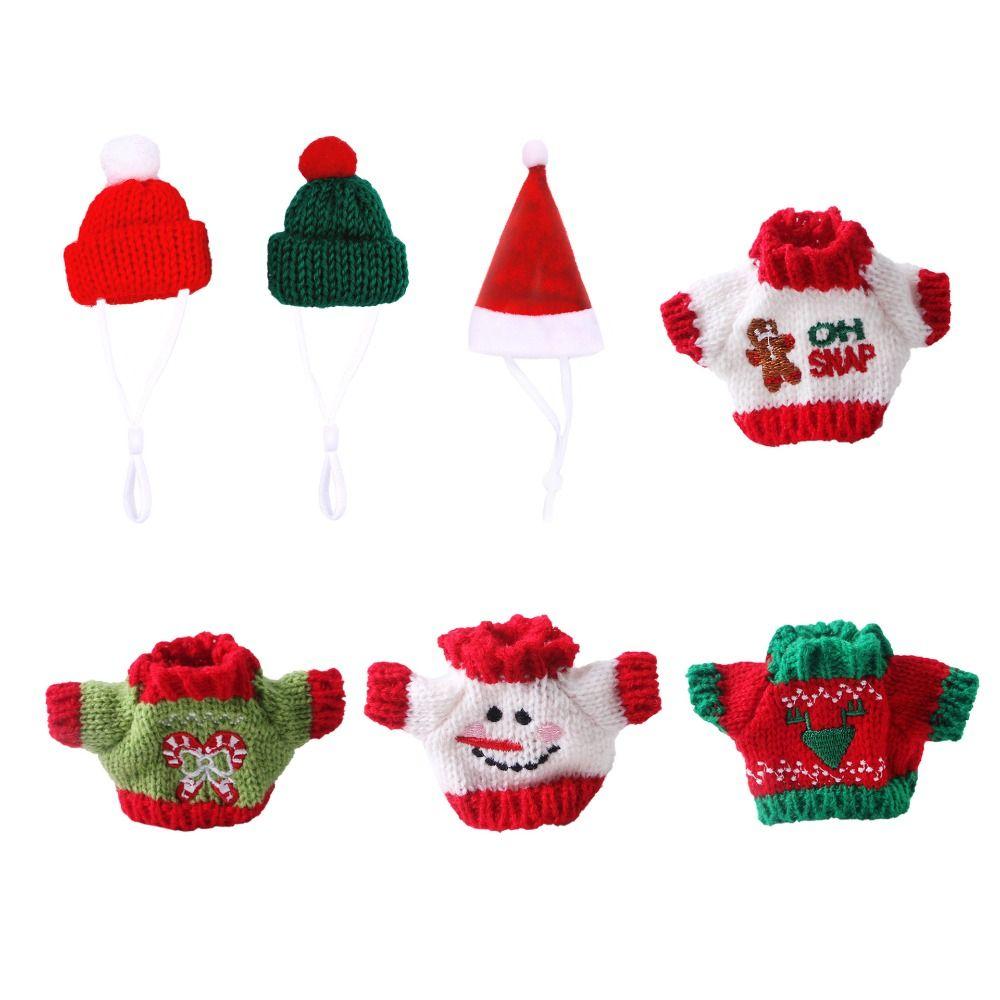 Sweater and Hat Small PET Clothes Set Christmas Theme PET Outfit Set  Holiday
