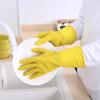JingJingRS Durable Yellow Rubber Household Gloves (2 Pairs)