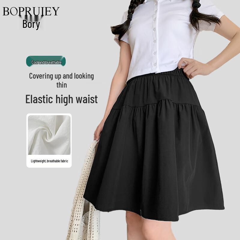 Women s High-Waist A-Line Midi Skirt L