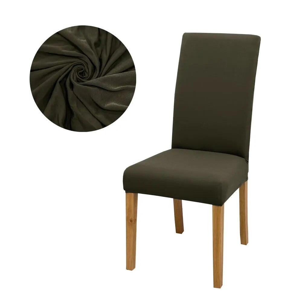 Solid Colors Chair Cover Dining Room Chair Seat Restaurant Weddings Banquet Hotel Elastic Flexible Stretch Spandex Chair Cover