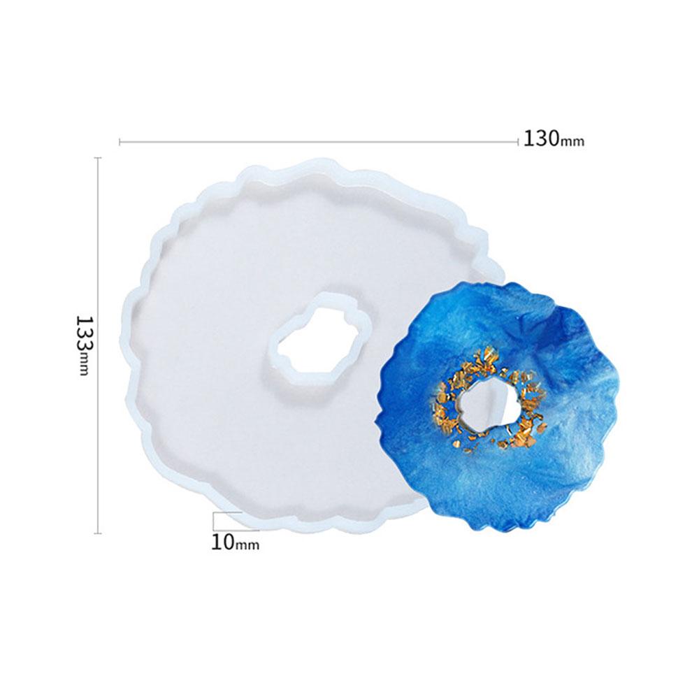 Silicone World DIY Coaster Resin Epoxy Mold Tea Coaster lrregular shape Resin Molds Silicone Wine Glass Coasters Epoxy Mould
