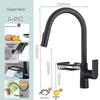 Silver Pull-Out Kitchen Faucet with Swivel Spout