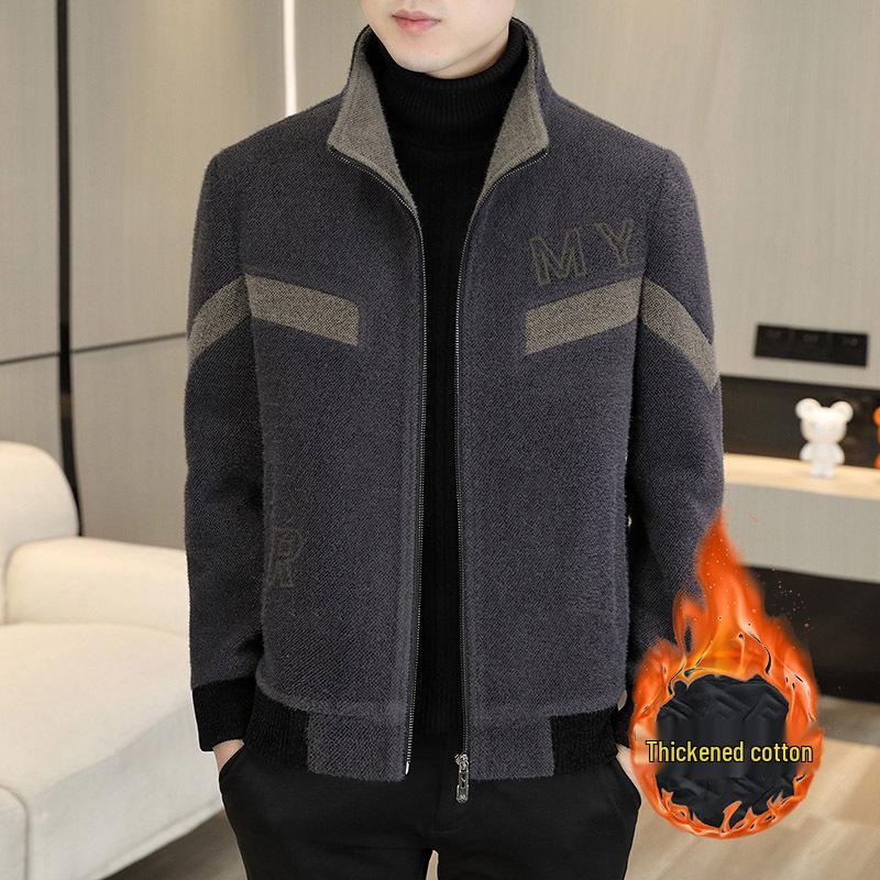 2025 Autumn/Winter Men's Korean Style Woolen Coat - Thick Casual Jacket