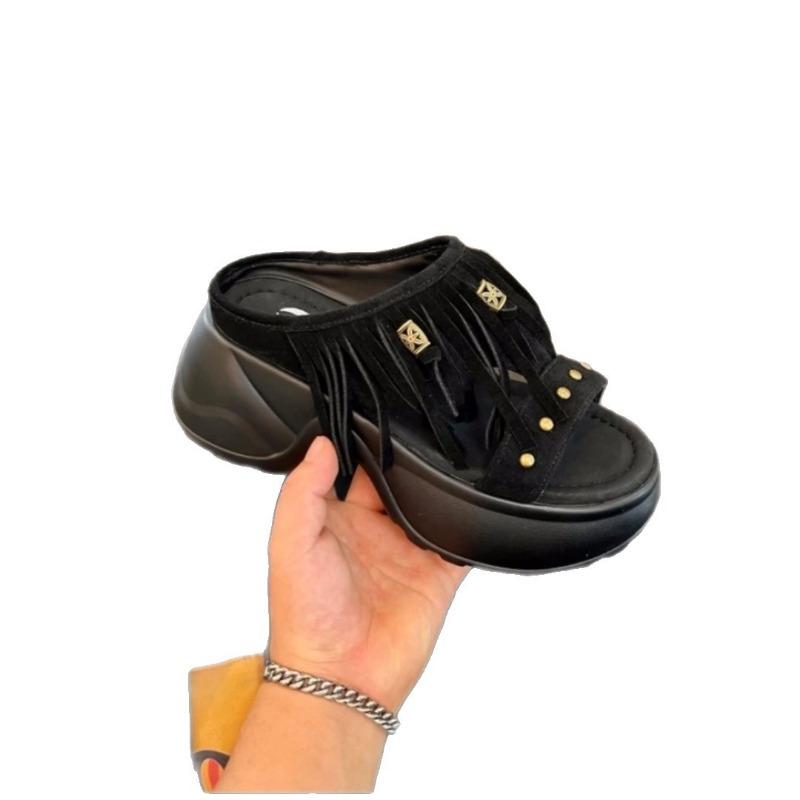 New Thick-soled Women's Slippers and Retro Shoes