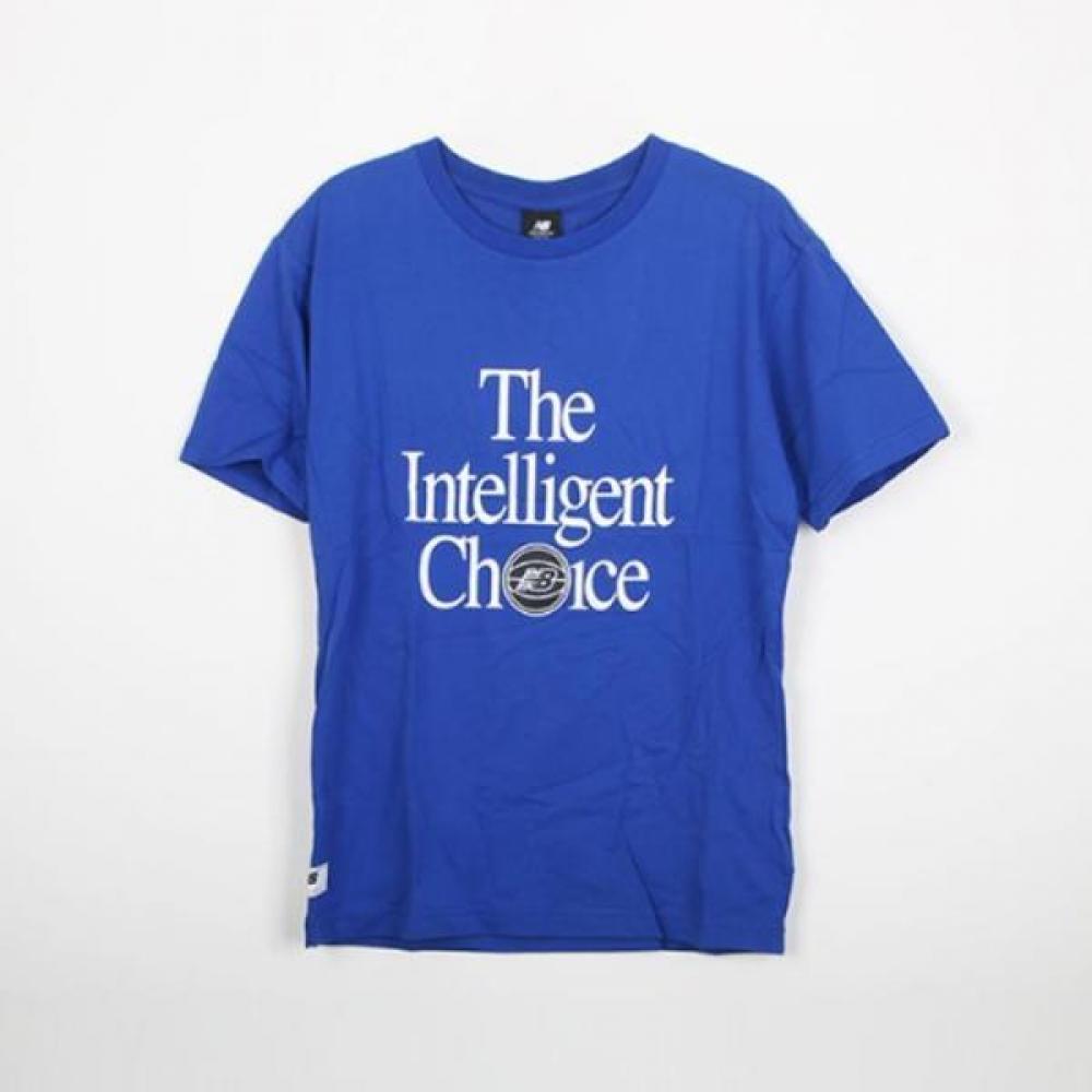 

New Balance Футболка Uni Nb Hoops с коротким рукавом и надписью Neb46093 синяя 105(XL)