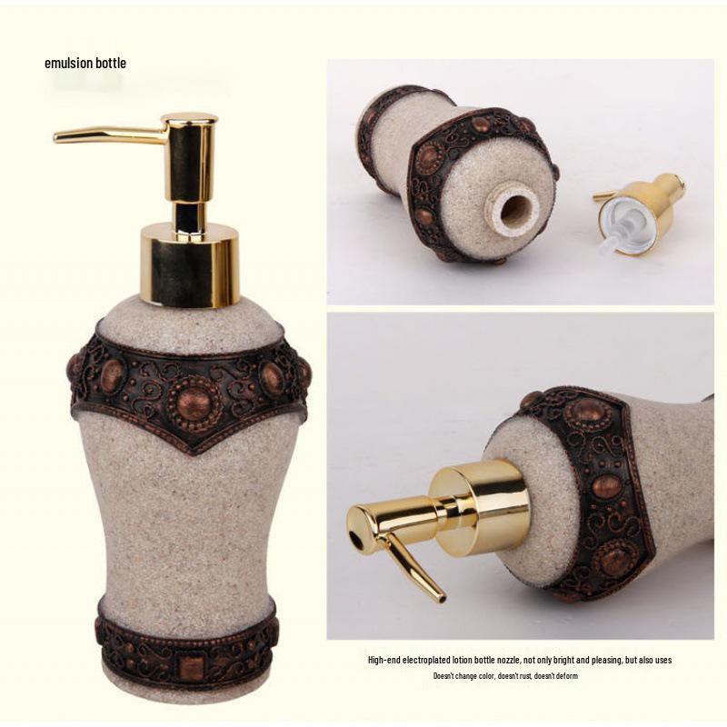 Luxuriöse Keramik-Druckflasche für Handseife, Shampoo und Duschgel