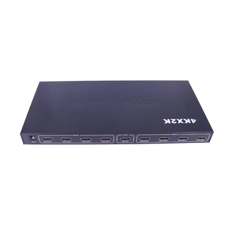 1x8 HDTV Distribution Amplifier With 4K60Hz Resolution Output Intelligent Switching For Gaming Consoles And PC