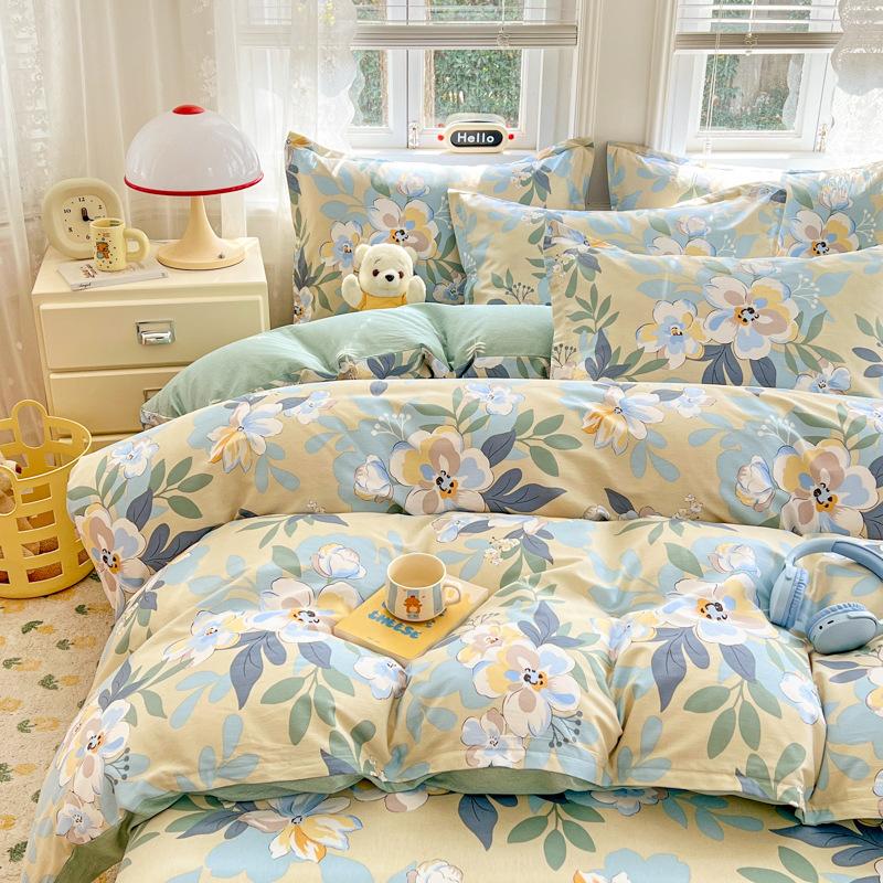 Bedding Four-piece Set Cotton Bed Sheet Quilt Cover Pillowcase