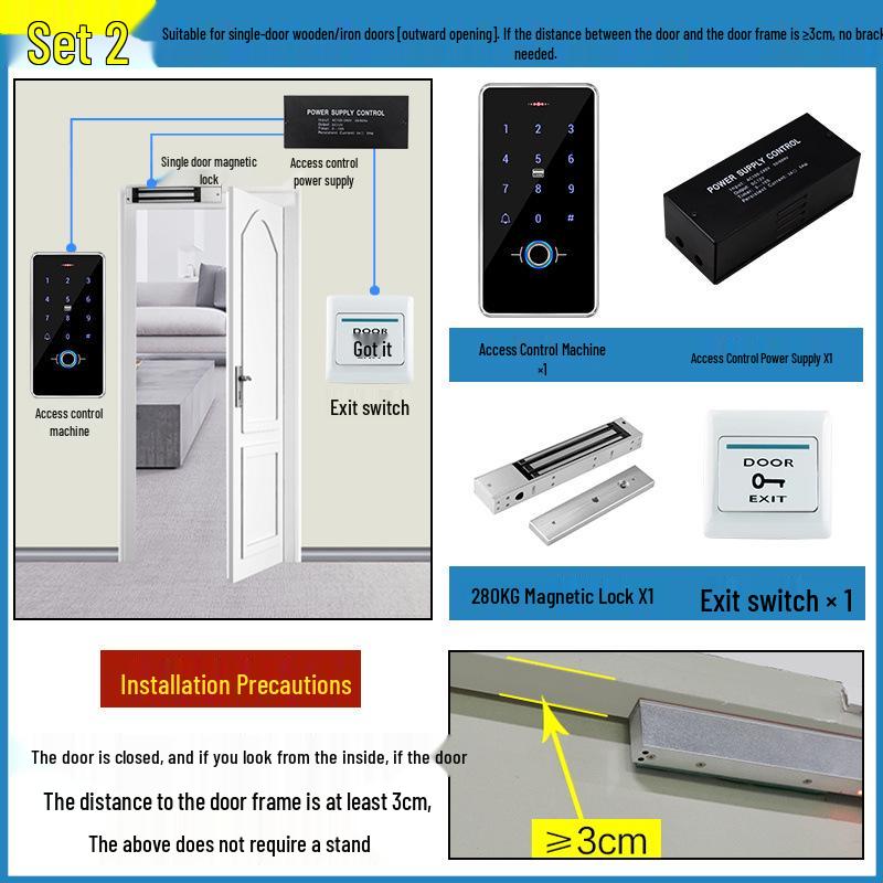 All-in-One Waterproof Fingerprint Access Control System with Password and Card Swipe