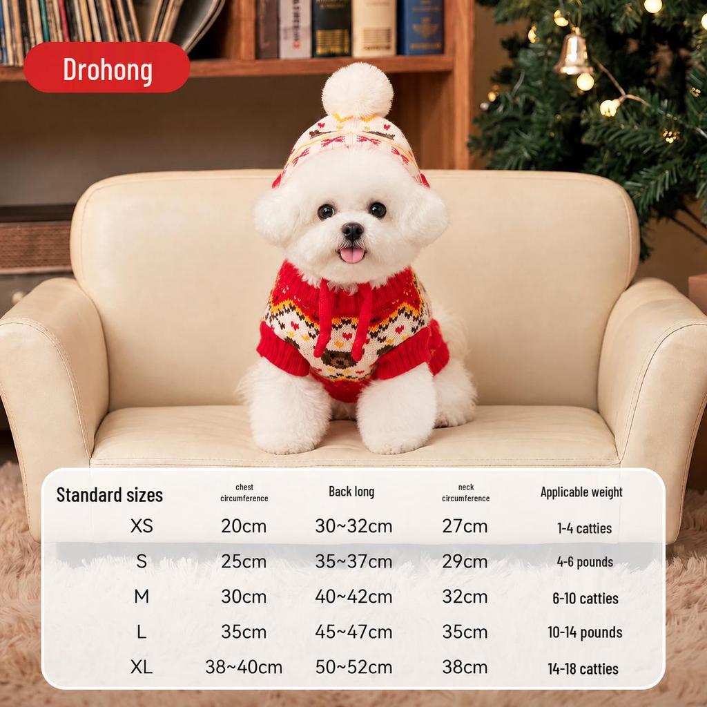 Cozy Striped Faux Mink Sweater for Small/Medium Dogs & Cats - Autumn/Winter Pet Apparel