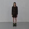 LCDC™ Tied Detail Layered Knit Skirt (Brown)