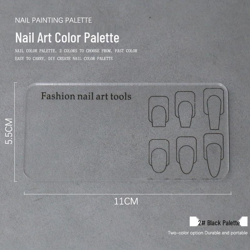 Wiederverwendbare transparente Nagellack-Palette für Anfänger - Handbemaltes Übungswerkzeug zum Malen, Blooming, Zeichnen von Blumen