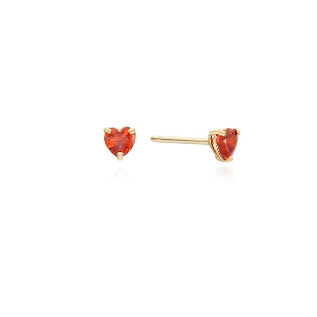 

LLOYD 3mm Garnet Heart 14k Gold Earrings LPFM4013G Pink Gold (PG)
