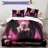 3PC Custom Name Gothic Angel Skulls Bedding Set Printed Bedding Set Duvet Cover Closure Includes 1 Duvet Cover & 2 Pillowcases for All Seasons Bedroom