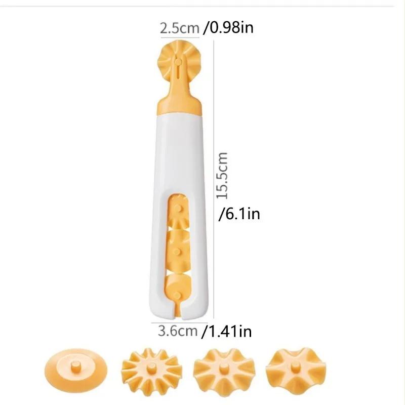 3SET Baking Tools Pizza Knife Pie Crust Cutter 4-in-1 Fancy Roller Cutter Set Home Cake Lace Cutter Dough Jagged Edge Cutting