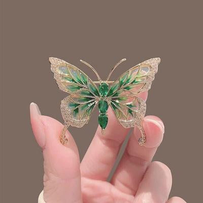Luxuriöse chinesische Emaille Schmetterlingsbrosche für Damen - High-End Temperament, Anti-Expositions-Anzugaccessoire