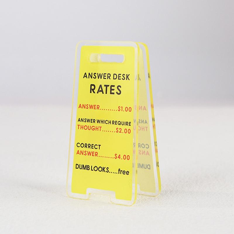 Acrylic Desk Sign "Just Work Here " - Humorous Office Decor Unisex Gift For Coworkers Versatile Room Decor