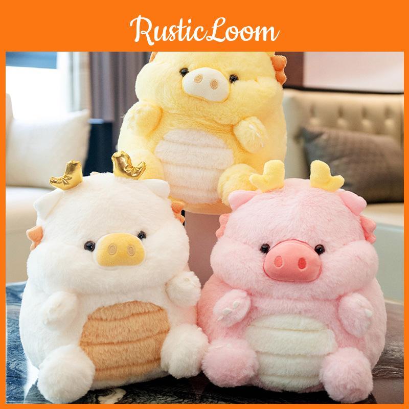 Plush Pig Dragon Toy Cartoon Animal Stuffed Doll Bedroom Decoration Kids Gift