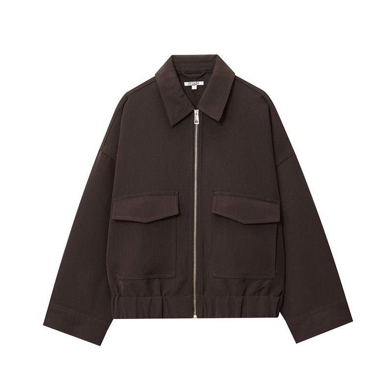 

Kaslead New Women clothes Western Style Versitile Fashion Pocket Decoration Jacket 8372291 Image color L