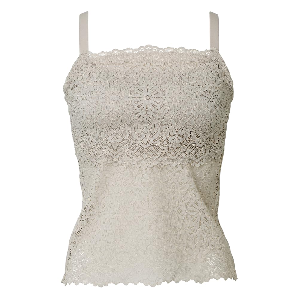 Kaya Beauty Lab Wireless Shapewear Easy to Lacy Long Bra Sheer Greige Bra, Wear! 25, Women's,